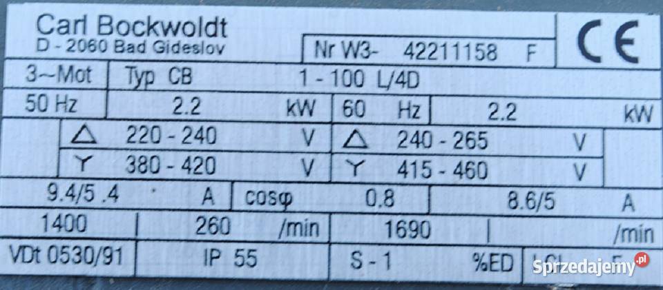 Motoreduktor 22kw 260obrmin Kargowa