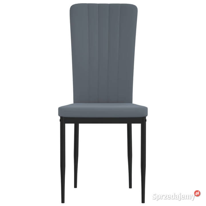 krzesła stołowe 2 ciemnoszare aksamitne WM326094 mazowieckie Warszawa