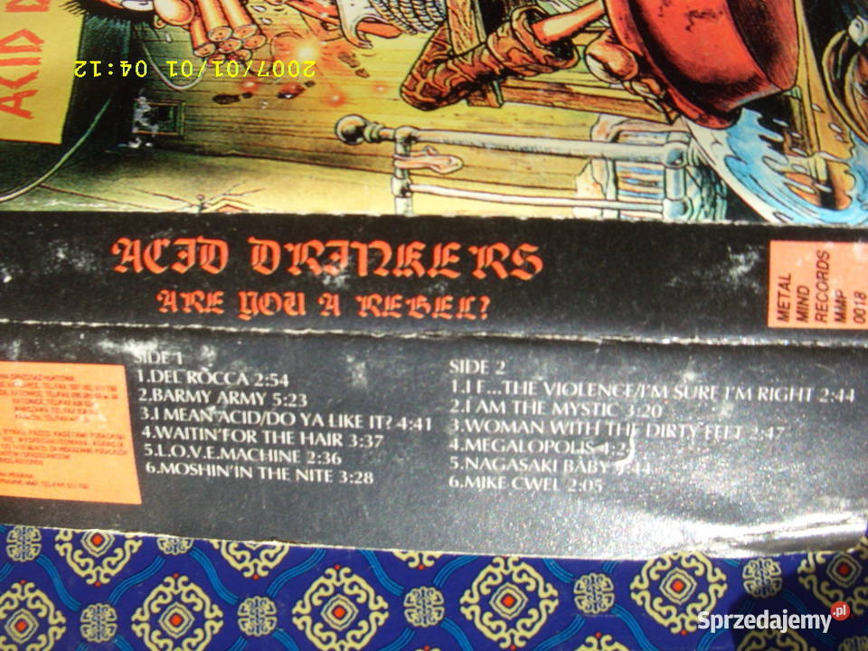 Rock kaseta acid drinkersAre you arebel dolnośląskie Wołów sprzedam