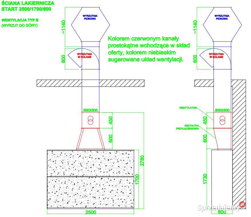 ŚCIANA LAKIERNICZA START 25001700600 ATEX Kalwaria Zebrzydowska