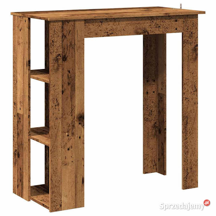 Stolik barowy z półkami stare drewno 102x50x1035 Warszawa sprzedam