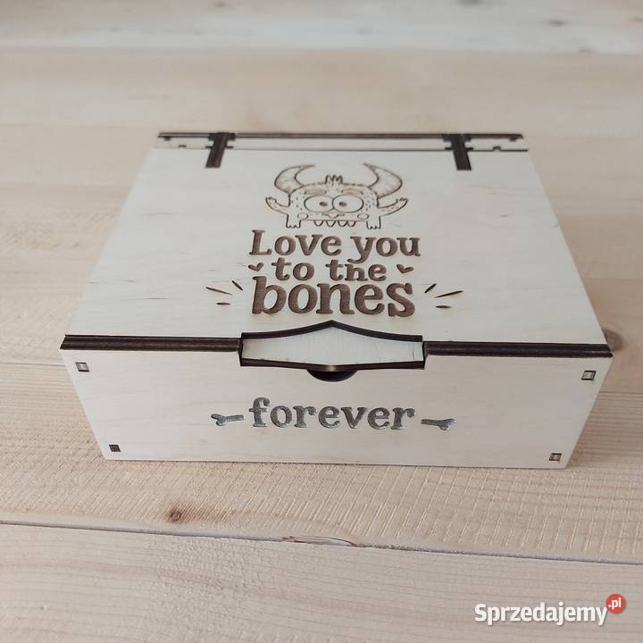 Pudełko Kocham Cię do szpiku kości Drewniane Tworkowa sprzedam