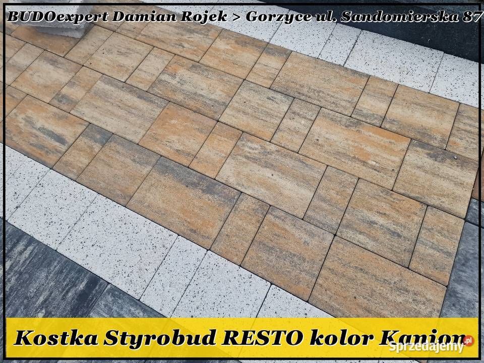 Kostka brukowa Styrobud RESTO nowy ciepły kolor Stalowa Wola