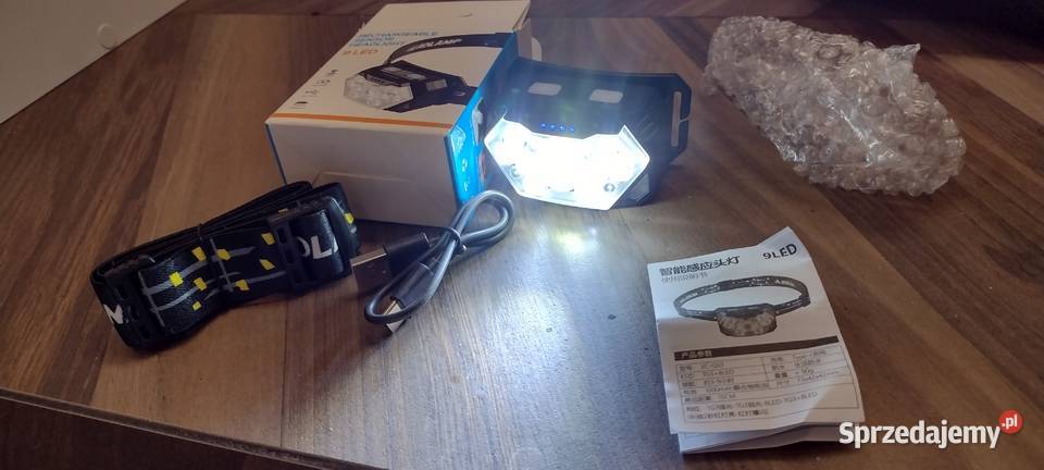 Lampka 2000 Lumen latarka czołowa czołówka 9 LED Mielec