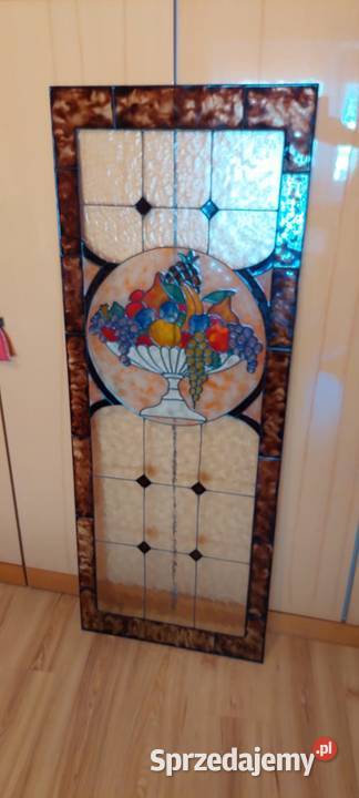 Witraż szklany 142 x 53 Strzelin sprzedam
