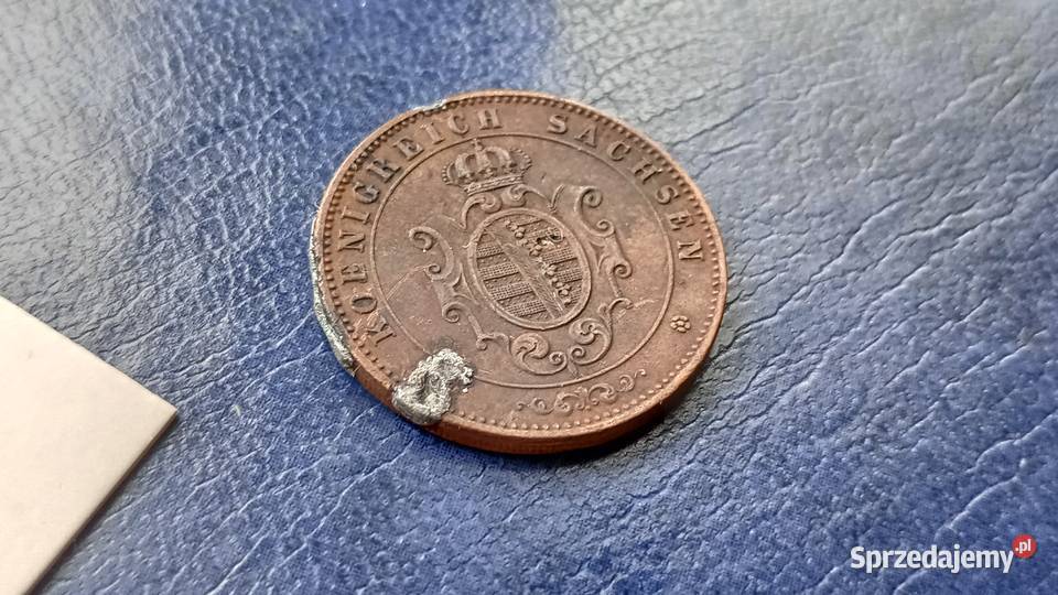 Stare monety 5 fenig 1862 NIemcy Saksonia Lesko