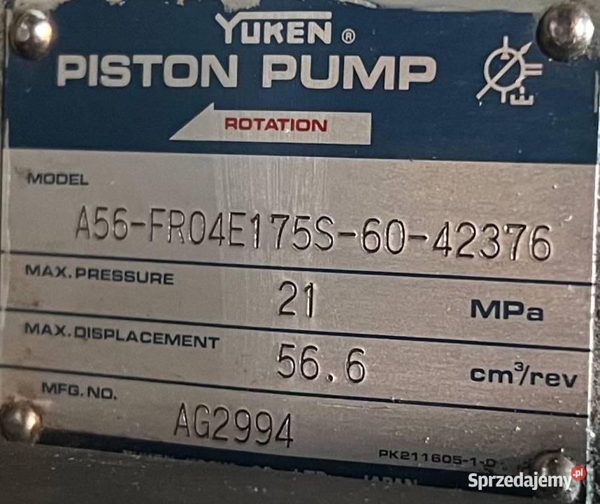 Yuken A56 A56FR04E175S6042376 pompa hydrauliczna Poznań