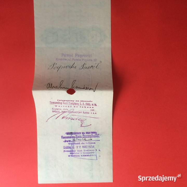 1526 Weksel Wystawiony W Krakowie 23