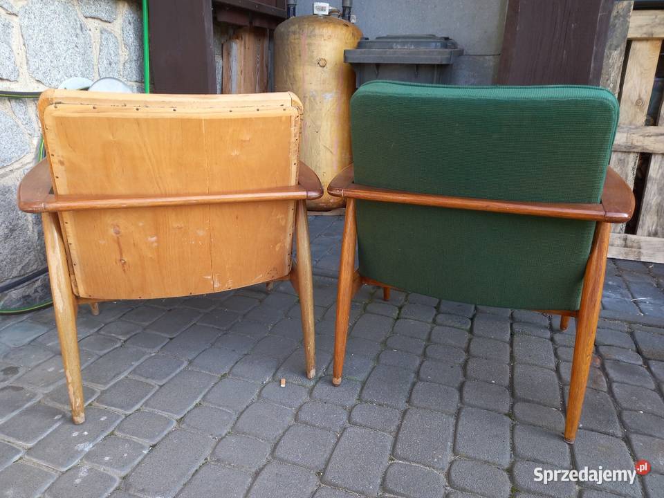 Fotele GFM 300 192 J Kędziorek PRL vintage wielkopolskie Rawicz sprzedam