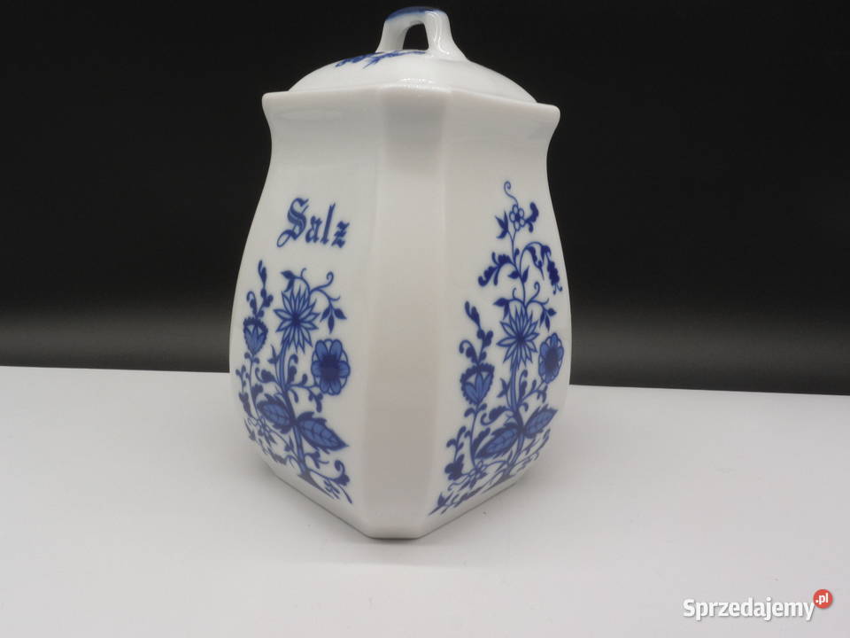 Porcelanowy Pojemnik Kuchenny na Sól Wzór wielkopolskie