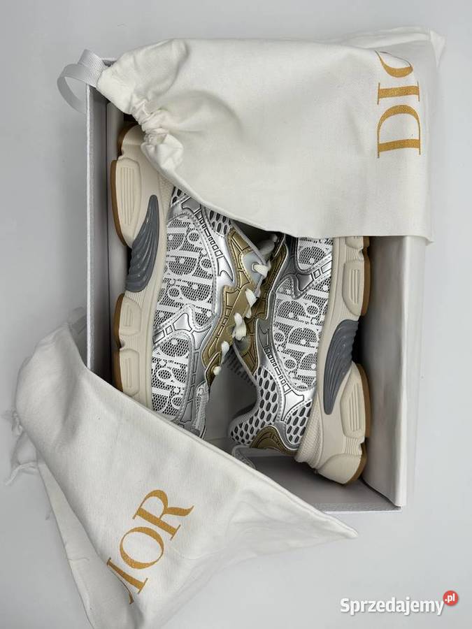 Buty sneakersy Dior Chrome srebrne złote białe Zabrze