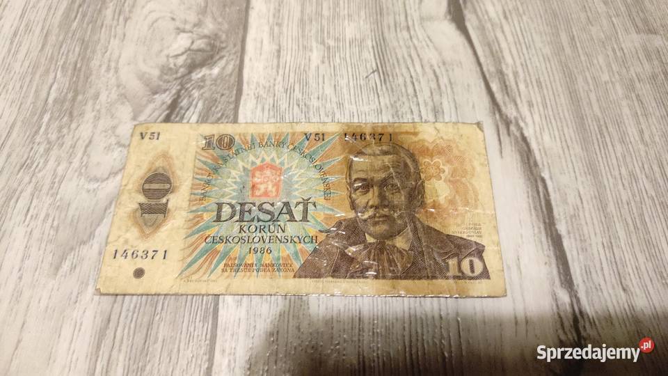 Banknot 10 koron Czechosłowacja 1986 Celestynów