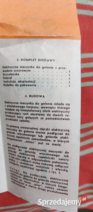 Zabytkowa maszynka elektryczna do golenia mazowieckie Warszawa