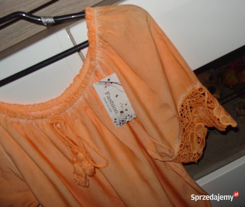 FASHION pomarańczowa hiszpanka hafty Nowa LXL