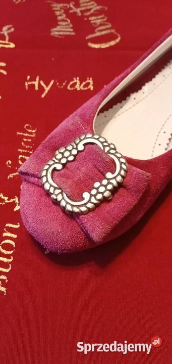 Balerinki skórzane skóra Mirosławiec