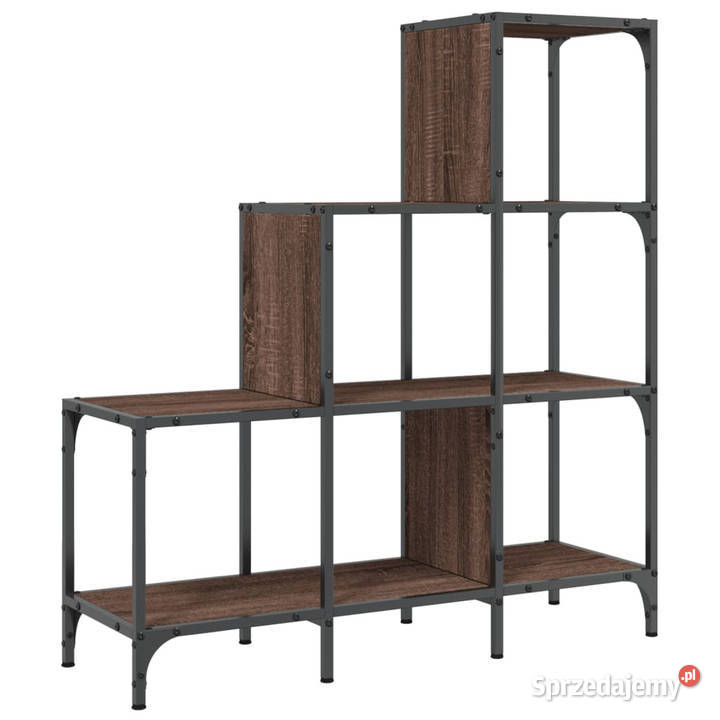 Regał brązowy dąb 92x30x102 materiał Warszawa