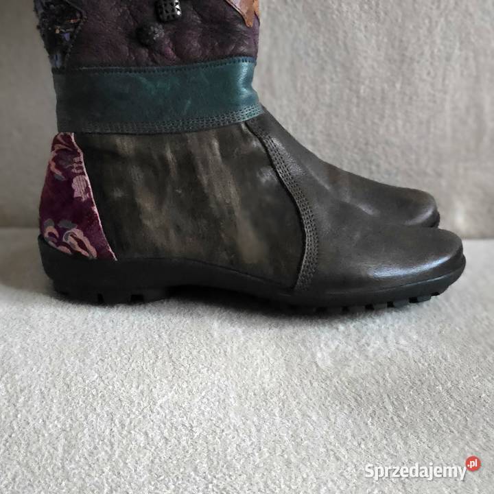 Unikatowe Kozaki Damskie Think skóra naturalna Gdańsk