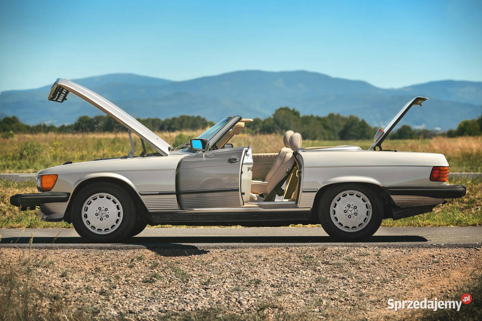 MercedesBenz R107 560 SL 1987 złoty SL śląskie Rybarzowice