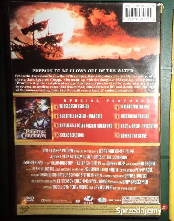 Pirates of the Caribbean Piraci z Karaibów DVD DVD