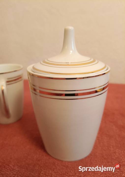 Porcelanowy serwis do kawy Goplana Ćmielów stan Dzbanki, karafki i mleczniki Wrocław
