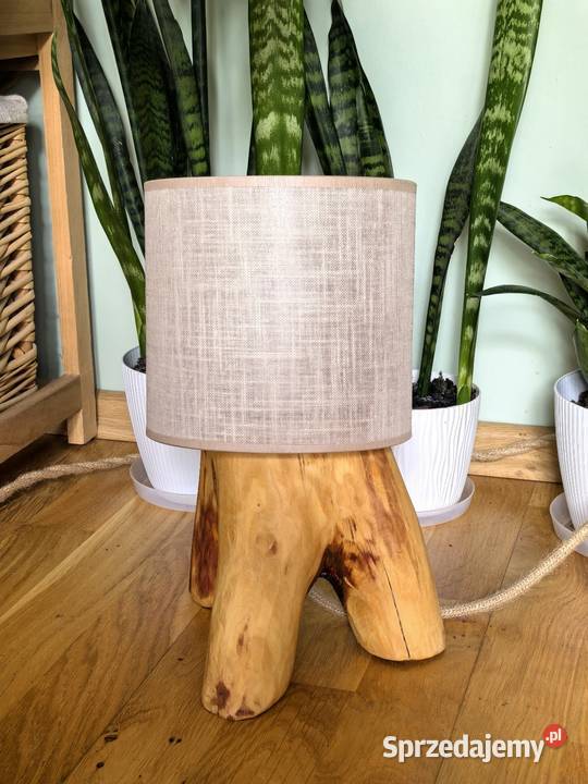 Drewniana lampka handmade w stylu boho Płock