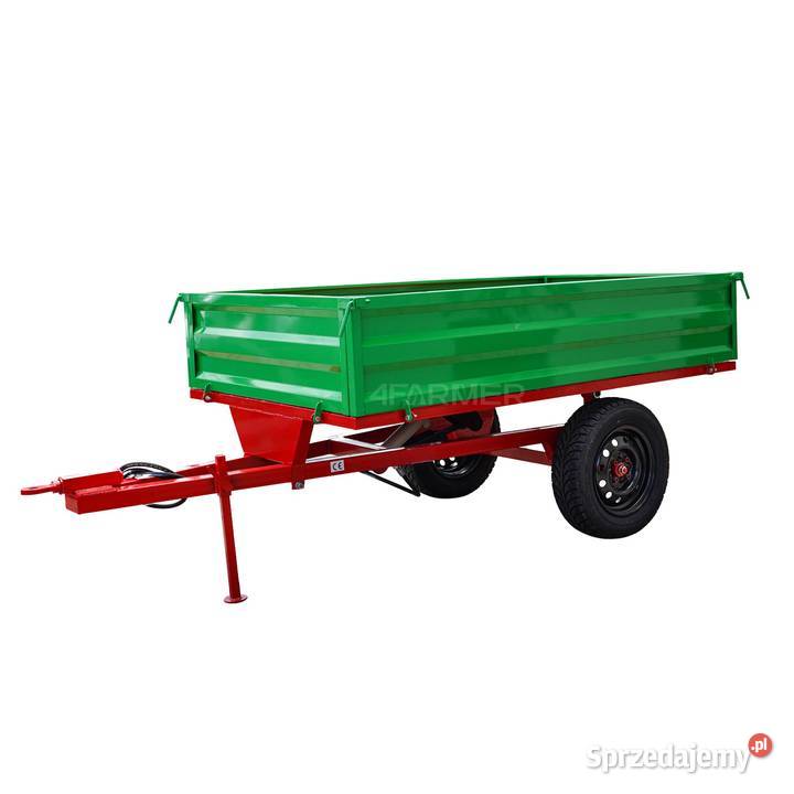 Przyczepa rolnicza jednoosiowa 1T z kiprem Tajęcina