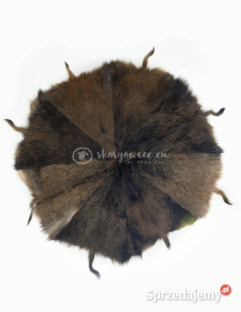Dywanik koło dekoracyjne z dzika Skóry małopolskie Szaflary