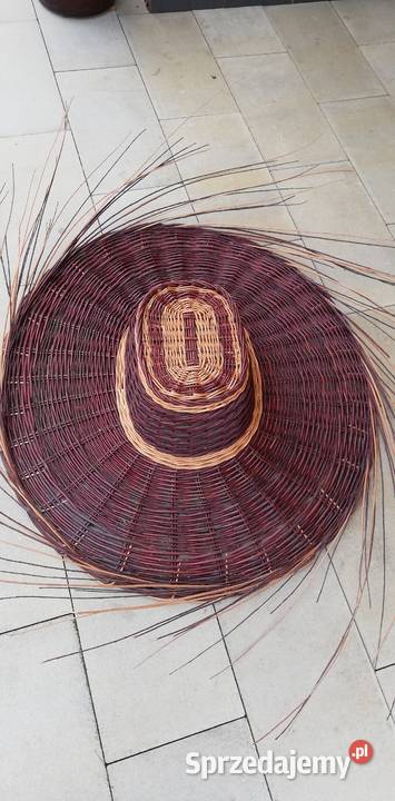 Kapelusz sombrero na ścianę duży wiklina rattan Garwolin