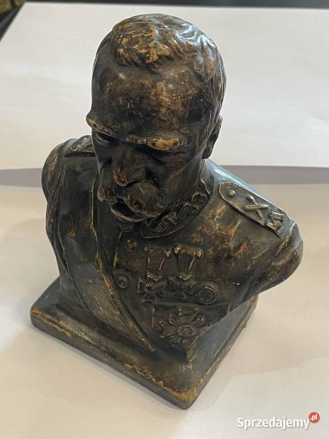 Rzeźba gipsowa Józef Piłsudski PRL sygn KOSEL Kraków