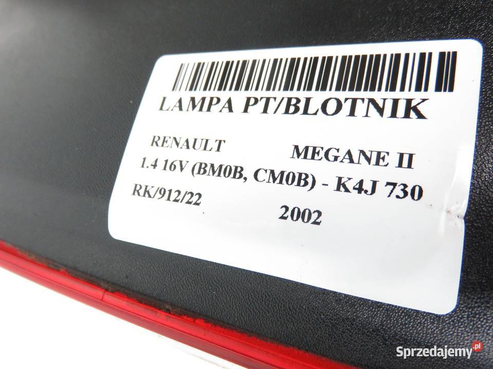 LAMPA PRAWA TYLNA RENAULT MEGANE II małopolskie