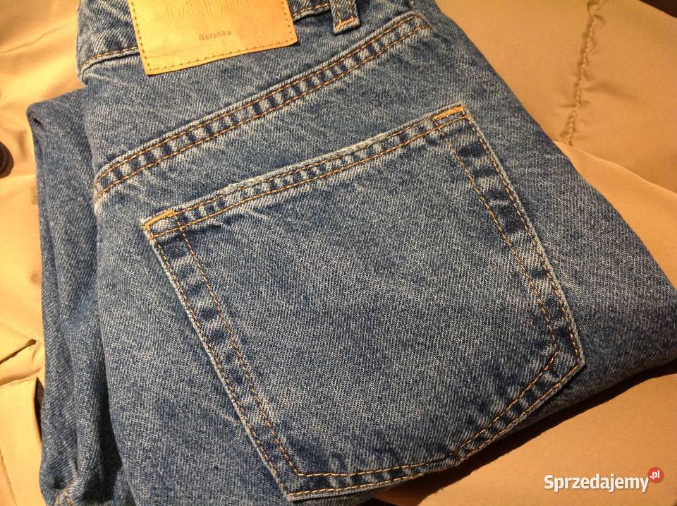 Spodnie Jeans Damskie BERSHKA S MOM Dziury Nowa Sól