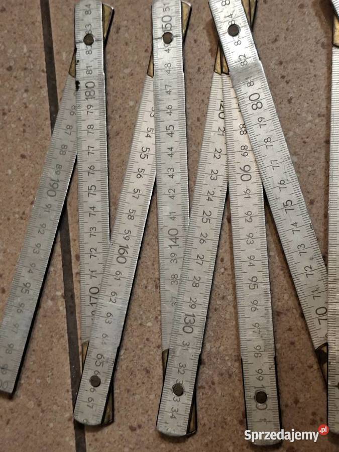 Metrówka Miara skladana 2 m PZO aluminiowa okres Chorzów