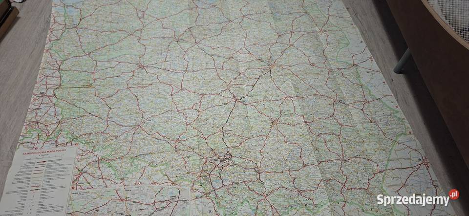 Samochodowa mapa Polski Państwowe Łęczyca