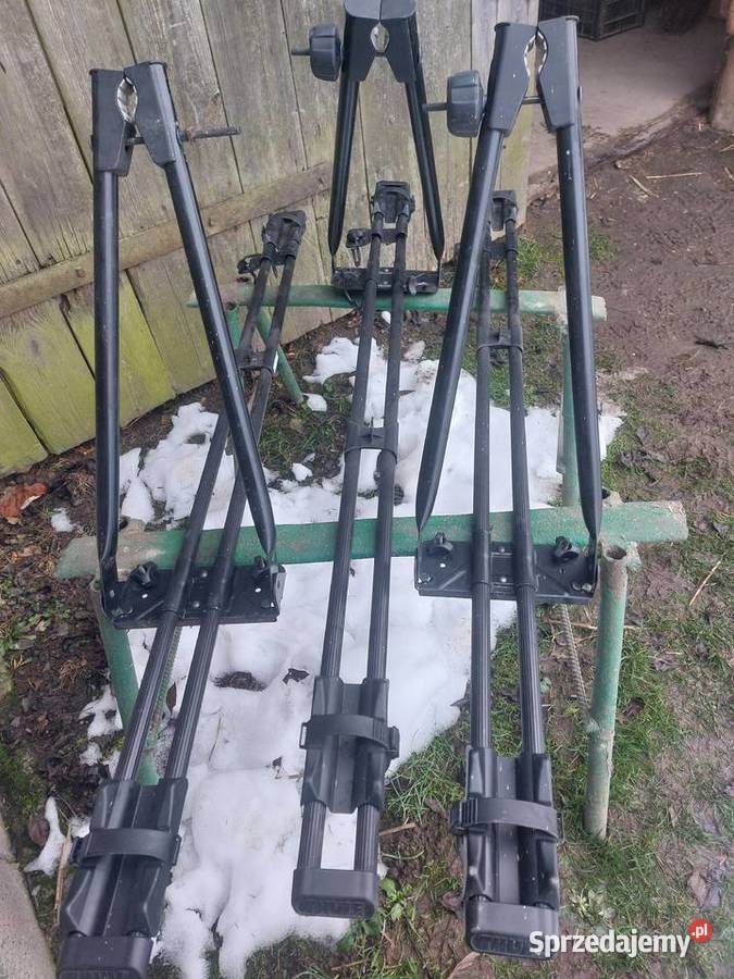 3 Bagażniki Rowerowe THULE na Dach Samochodu Zagrodno sprzedam