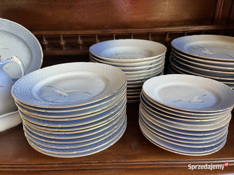 Talerz obiadowy BG Royal Copenhagen Złota Mewa Porcelana i szkło Gdańsk sprzedam