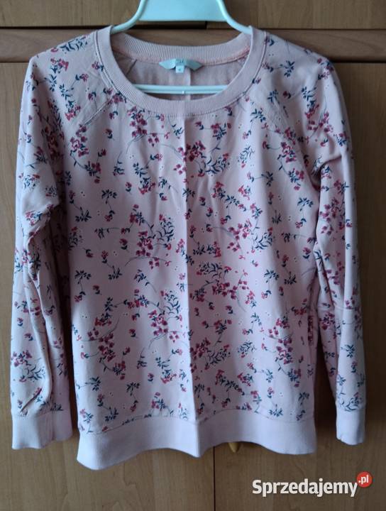 Bluza pudrowy róż kwiaty Clockhouse Warszawa