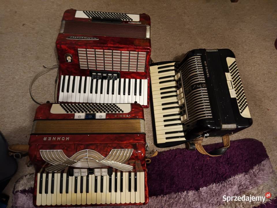 Akordeony Hohner i Weltmeister 96 basow