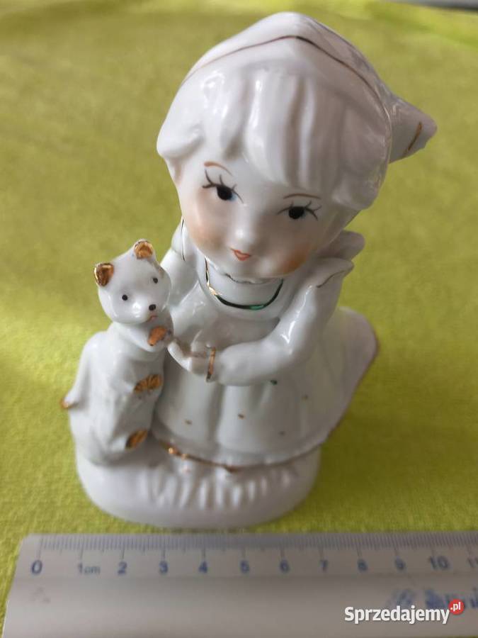 Figurka porcelanowa Dziewczynka z pieskiem Toruń