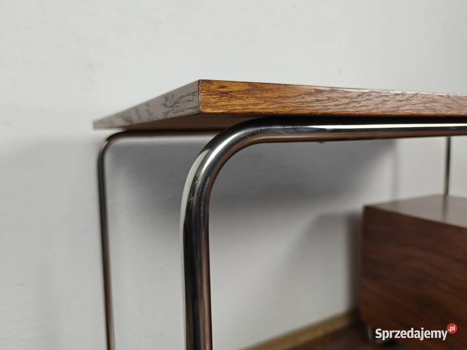 BIURKO Chrom Dąb ciemny brąz Bauhaus Art Deco Biurka Radom