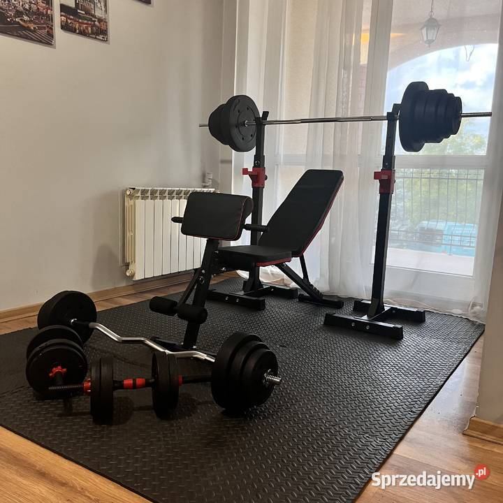Zestaw Do Ćwiczeń 130 Siłownia Ławeczka Hantle Warszawa