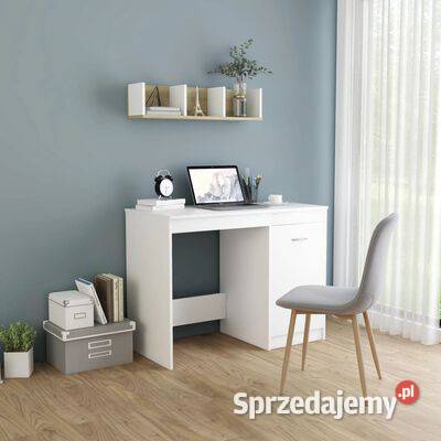 vidaXL Biurko białe 100x50x76 materiał Pozostałe