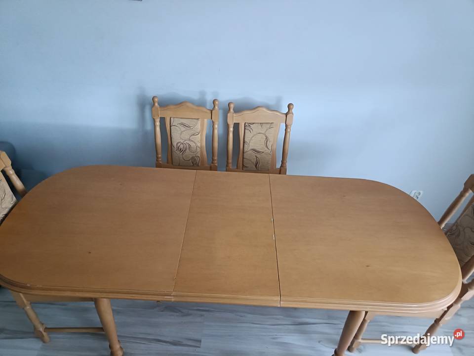 Stół z 6 krzesłami 80cm Dobiegniew