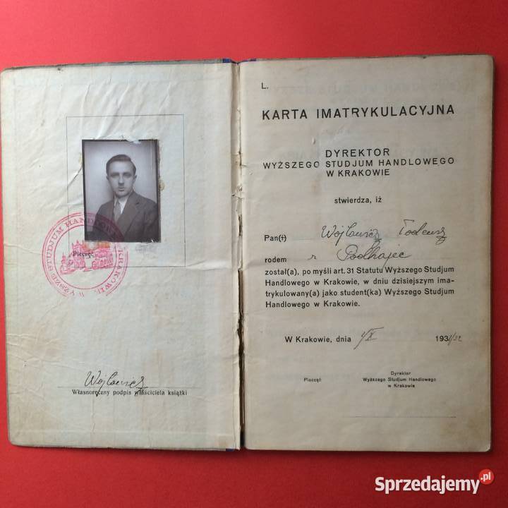 1871 Książka Legitymacyjna Wojtowicz zachodniopomorskie Szczecin