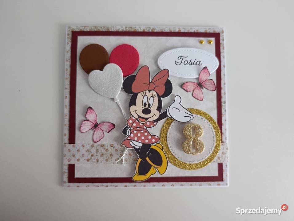 Personalizowana kartka na urodziny Minnie