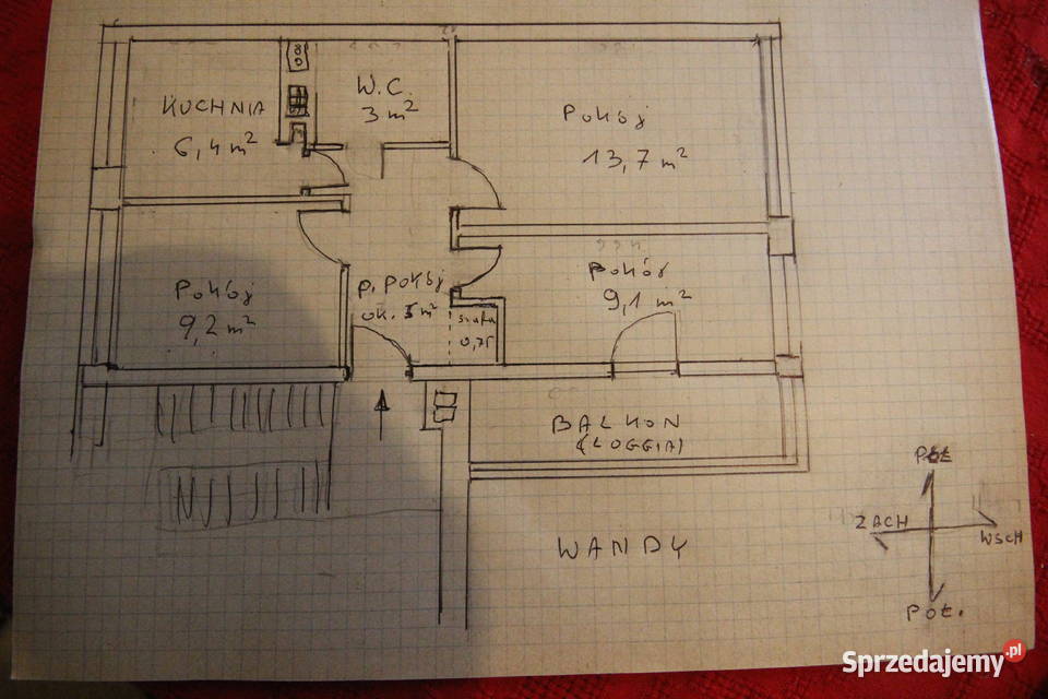 3pok 47met Słowicza ROZKŁADBALKONPIWNICA Wrocław Sprzedaż