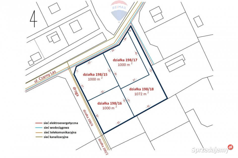 Teren 4072m Kajetany gm Nadarzyn Czarny Las 63m