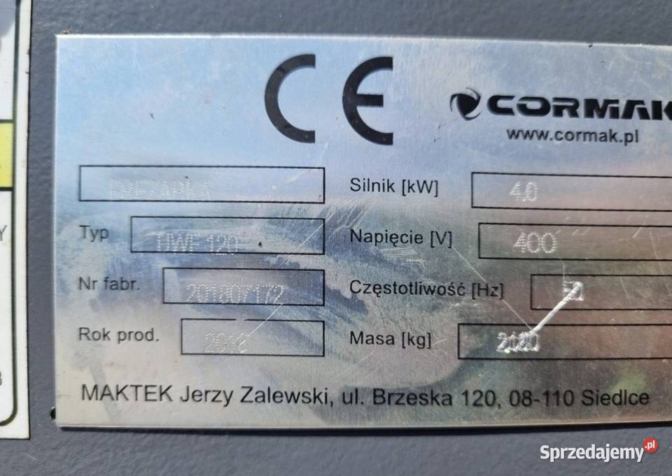 Frezarka uniwersalna kolumnowa UWF 120 cormak Kotuń sprzedam
