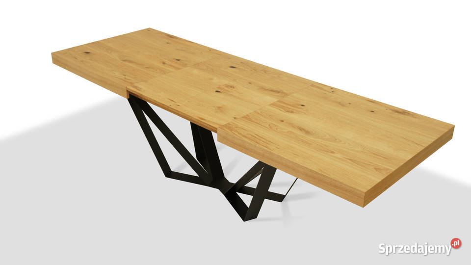 Stół rozkładany Dąb Nogi Stalowe Czarne 200x100 Katowice