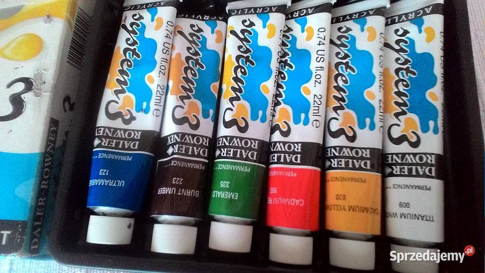 Daler Rowney farby akrylowe system 3 Malarstwo sprzedam