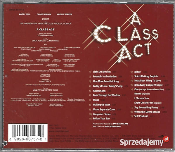 Ed Kleban A Class Act Original Cast Recording małopolskie Krynica-Zdrój